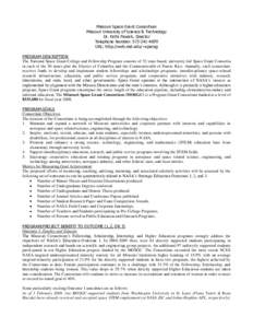 Academia / North Central Association of Colleges and Schools / Association of American Universities / Knowledge / Science education / STEM fields / Missouri University of Science and Technology / National Space Grant College and Fellowship Program / Washington University in St. Louis / Education / Oak Ridge Associated Universities / Association of Public and Land-Grant Universities