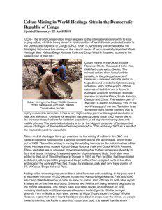 Coltan Mining in World Heritage Sites in the Democratic Republic of Congo Updated Summary - 23 April 2001