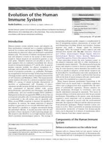 "Evolution of the Human Immune System". In: Encyclopedia of Life Sciences (ELS)