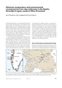 Holocene temperature and environmental reconstruction from lake sediments in the Søndre Strømfjord region, southern West Greenland Klaus P. Brodersen, Claus Lindegaard and N. John Anderson  Instrumental temperature rec