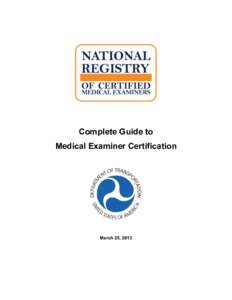 Complete Guide to Medical Examiner Certification