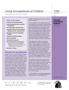 Living Arrangements of ChildrenIssued AprilHousehold Economic Studies