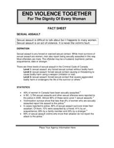 Microsoft Word - Sexual Assault Fact Sheet.doc