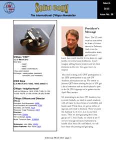 March 2013 Issue No. 38 The International CWops Newsletter
