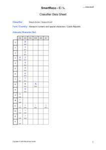 SmartReco - C / L  hnscz-2x.pdf Classifier Data Sheet Classifier: