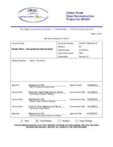 ORAU TEAM Dose Reconstruction Project for NIOSH Oak Ridge Associated Universities I Dade Moeller I MJW Technical Services Page 1 of 48