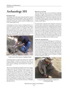 AIA Education Department	 Lesson Plans Archaeology 101  Material culture
