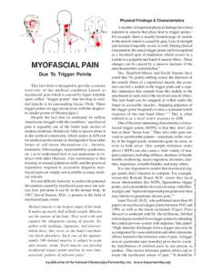 Pain / Soft tissue disorders / Massage therapy / Rheumatology / Nociception / Trigger point / Myofascial pain syndrome / Janet G. Travell / Interstitial cystitis / Health / Anatomy / Medicine