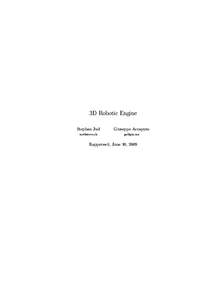 Collision detection / Theoretical computer science / Applied mathematics / Mathematics / Robotics / Algorithm / Spline / Collision avoidance / Software / Interpolation / Video game development / Computational physics