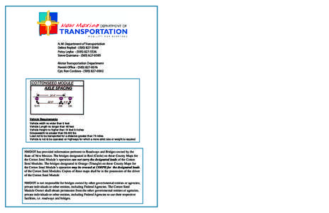 N. M. Department of Transportation Debra Roybal[removed] Patsy Leyba[removed] Steve Quintana[removed] Motor Transportation Department Permit Office[removed]