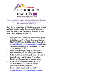 Microsoft Word - Fred Meyer Non-profit rewards program