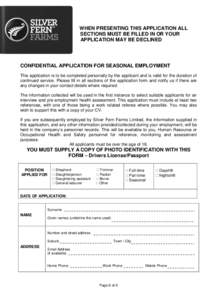 CONFIDENTIAL APPLICATION FOR EMPLOYMENT11.doc