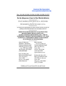 Nos[removed], [removed], [removed], [removed], [removed], [removed]In the Supreme Court of the United States UTILITY AIR REGULATORY GROUP, ET AL., PETITIONERS v. ENVIRONMENTAL PROTECTION AGENCY, ET AL.