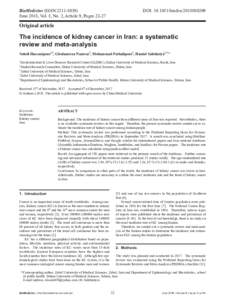 BioMedicine (ISSN)	 June 2018, Vol. 8, No. 2, Article 9, PagesDOI: bmdcnOriginal article