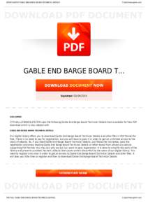 BOOKS ABOUT GABLE END BARGE BOARD TECHNICAL DETAILS  Cityhalllosangeles.com GABLE END BARGE BOARD T...