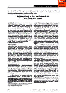 GERIATRIC THERAPEUTICS Editors: Michael Woodward, Head, Aged and Residential Care Services, Stephen Campbell, Consultant Geriatrician, Rohan Elliott, Clinical Pharmacist, Graeme Vernon, Senior Drug Information Pharmacist