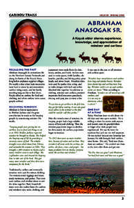 Caribou Trails  Issue 10 	 Spring 2010 Abraham Anasogak Sr.