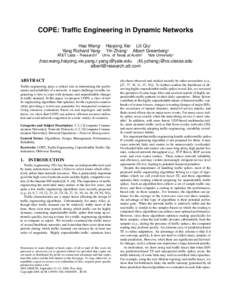 Routing protocols / Internet protocols / Internet standards / Operations research / Routing / Border Gateway Protocol / Router / Linear programming / Open Shortest Path First / Network architecture / Internet / Computing