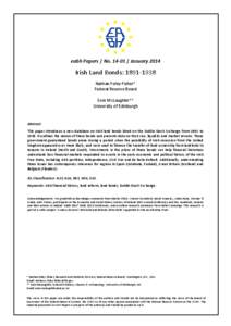 eabh Papers | No[removed] | January[removed]Irish Land Bonds: [removed]Nathan Foley-Fisher* Federal Reserve Board Eoin McLaughlin**