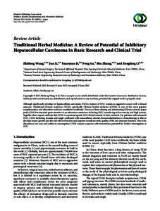 Hindawi Publishing Corporation Evidence-Based Complementary and Alternative Medicine Volume 2013, Article ID[removed], 7 pages http://dx.doi.org[removed][removed]Review Article