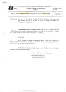 FUNDAÇÃO INSTITUTO BRASILEIRO DE GEOGRAFIA E ESTATÍSTICA  Comissão Nacional de Classificação CONCLA  IBGE