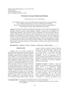 World Journal of Medical Sciences 11 (2): , 2014 ISSN © IDOSI Publications, 2014 DOI: idosi.wjmsThe Eustress Concept: Problems and Outlooks