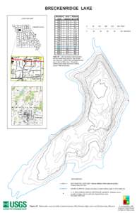 BRECKENRIDGE LAKE LOCATION MAP Caldwell County  MISSOURI