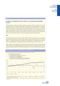 The impact of the European System of Accounts 2010 on euro area macroeconomic