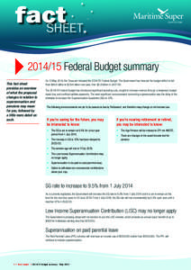 Economy of Australia / Superannuation in Australia / Economics / Financial services / Finance / Pension / Australian Government Future Fund / Retirement / Taxation of Superannuation in Australia / Financial economics / Investment / Taxation in Australia