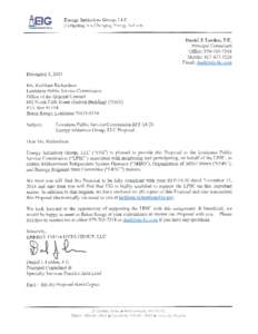 Energy Initiatives Group, LLC  Navigating in a Changing Energy Industry LPSC RFP-14-20: Monitoring and Participation on Behalf of the LPSC in