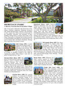 Save Our Heritage Organisation / California / Parks in San Diego /  California / Heritage Park