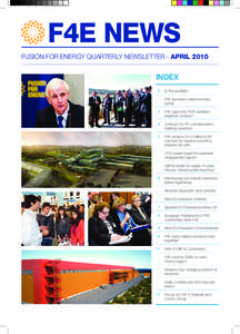 F4E News Fusion for Energy Quarterly Newsletter - April 2010 index 2