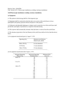 Part[removed]Fluoroscopic installations excluding veterinary installations