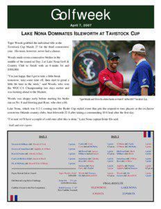 Afrikaner people / World Golf Championships / Presidents Cup / Golf / Tavistock Group / Tavistock Cup