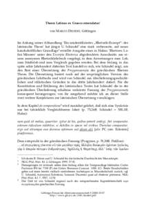 Theon Latinus ex Graeco emendatus* von MARCUS DEUFERT, Gšttingen Im Anhang seiner Abhandlung ÔEin unidentifiziertes ãRhetorik-ExzerptÒ: der lateinische TheonÕ hat jŸngst U. Schindel1 eine stark verbesserte, auf neu