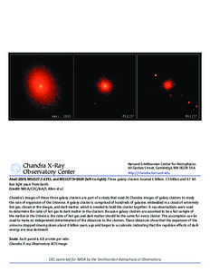 Chandra X-Ray Observatory Center Harvard-Smithsonian Center for Astrophysics 60 Garden Street, Cambridge, MA[removed]USA http://chandra.harvard.edu