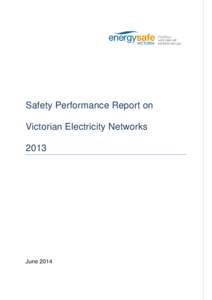 Safety Performance Report on Victorian Electricity Networks 2013 June 2014