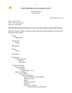 Henry Kissinger / Operation Condor / Richard Nixon / Nelson Rockefeller / Luis Echeverría / Alexander Haig / Salvador Allende / United States / Government / Vice Presidents of the United States