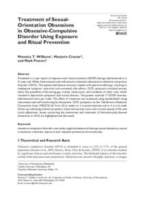 Treatment of SexualOrientation Obsessions in Obsessive-Compulsive Disorder Using Exposure and Ritual Prevention  Clinical Case Studies