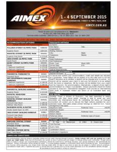 2015 AIMEX Booking Form