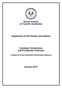 CARETAKER CONVENTIONS AND OTHER PRE-ELECTION PRACTICES