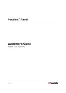 ®  Parallels Panel Copyright Notice Parallels IP Holdings GmbH