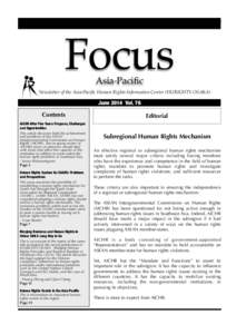  FOCUS ASIA-PACIFIC
  APRIL 2010 VOLUME 59 Focus Asia-Pacific