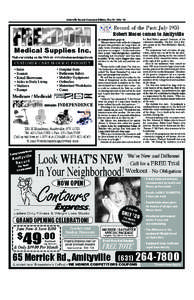 Amityville Record Centennial Edition, May 19, 2004 • 16  Record of the Past: July 1950 Robert Moses comes to Amityville