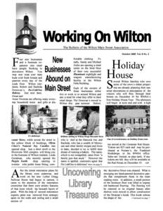 Page 1  The Bulletin of the Wilton Main Street Association October 2005 Vol. 8 No. 3  F