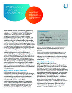 AT&T Mobility Solutions Services (MSS) Architecture, development