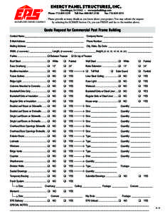 SUBMIT  Energy Panel Structures, Inc. Graettinger, IA 51342 • www.epsbuildings.com Phone: [removed]