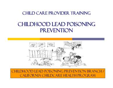 Child Care  Lead Poisoning  Prevention