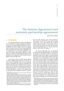 CHAPTER 19  The Cotonou Agreement and economic partnership agreements James Thuo Gathii* I.	 Introduction