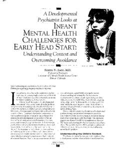 Infant Mental Health Challenges for Early Head Start